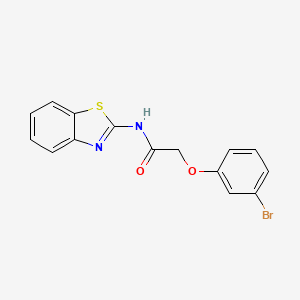 molecular formula C15H11BrN2O2S B3473216 N-(1,3-benzothiazol-2-yl)-2-(3-bromophenoxy)acetamide 