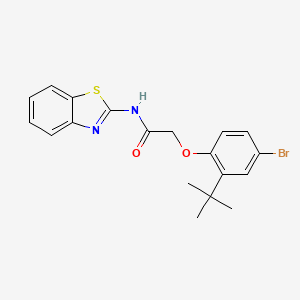 N-1,3-benzothiazol-2-yl-2-(4-bromo-2-tert-butylphenoxy)acetamide