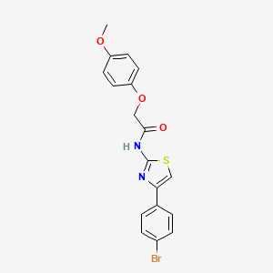 molecular formula C18H15BrN2O3S B3473243 N-[4-(4-bromophenyl)-1,3-thiazol-2-yl]-2-(4-methoxyphenoxy)acetamide 