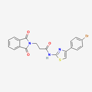 N-[4-(4-bromophenyl)-1,3-thiazol-2-yl]-3-(1,3-dioxo-1,3-dihydro-2H-isoindol-2-yl)propanamide