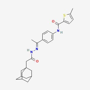 molecular formula C26H31N3O2S B3473272 N-{4-[N-(1-adamantylacetyl)ethanehydrazonoyl]phenyl}-5-methyl-2-thiophenecarboxamide 