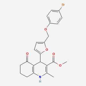 molecular formula C23H22BrNO5 B3473286 methyl 4-{5-[(4-bromophenoxy)methyl]-2-furyl}-2-methyl-5-oxo-1,4,5,6,7,8-hexahydro-3-quinolinecarboxylate 