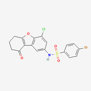 4-bromo-N-(4-chloro-9-oxo-6,7,8,9-tetrahydrodibenzo[b,d]furan-2-yl)benzenesulfonamide