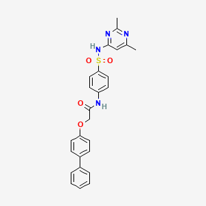 2-(4-biphenylyloxy)-N-(4-{[(2,6-dimethyl-4-pyrimidinyl)amino]sulfonyl}phenyl)acetamide