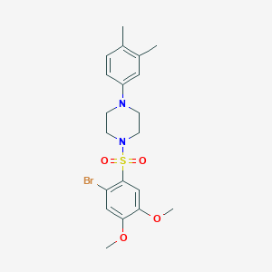 1-(2-bromo-4,5-dimethoxyphenyl)sulfonyl-4-(3,4-dimethylphenyl)piperazine