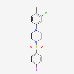 1-(3-Chloro-4-methylphenyl)-4-(4-iodobenzenesulfonyl)piperazine