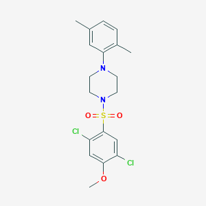 molecular formula C19H22Cl2N2O3S B3473425 1-(2,5-dichloro-4-methoxybenzenesulfonyl)-4-(2,5-dimethylphenyl)piperazine 