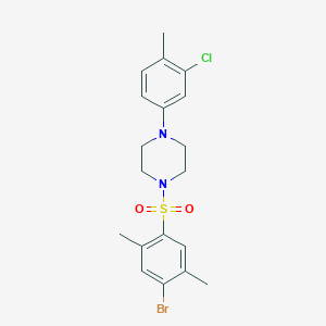 1-(4-Bromo-2,5-dimethylbenzenesulfonyl)-4-(3-chloro-4-methylphenyl)piperazine