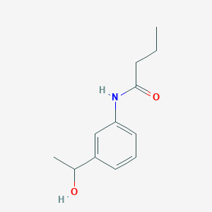 molecular formula C12H17NO2 B3473434 N-[3-(1-hydroxyethyl)phenyl]butanamide 