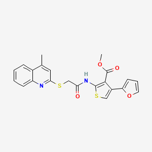 Methyl 4-(furan-2-yl)-2-({[(4-methylquinolin-2-yl)sulfanyl]acetyl}amino)thiophene-3-carboxylate