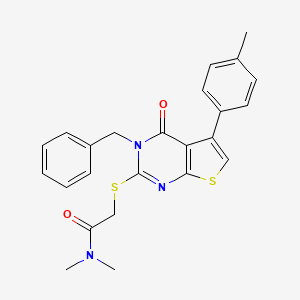 2-{[3-benzyl-5-(4-methylphenyl)-4-oxo-3,4-dihydrothieno[2,3-d]pyrimidin-2-yl]thio}-N,N-dimethylacetamide