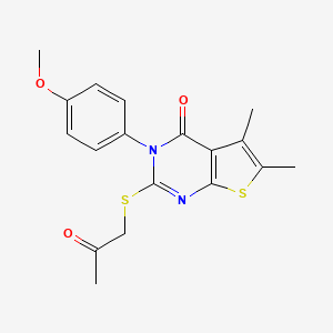 3-(4-methoxyphenyl)-5,6-dimethyl-2-[(2-oxopropyl)thio]thieno[2,3-d]pyrimidin-4(3H)-one