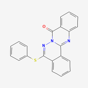 molecular formula C21H13N3OS B3473539 5-(phenylthio)-8H-phthalazino[1,2-b]quinazolin-8-one 