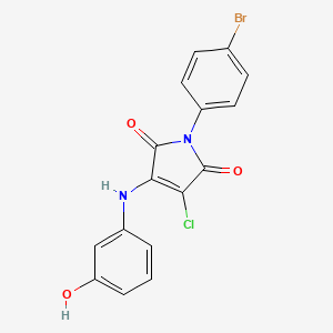 1-(4-BROMOPHENYL)-3-CHLORO-4-[(3-HYDROXYPHENYL)AMINO]-2,5-DIHYDRO-1H-PYRROLE-2,5-DIONE