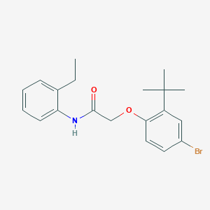 molecular formula C20H24BrNO2 B3473601 2-(4-bromo-2-tert-butylphenoxy)-N-(2-ethylphenyl)acetamide 