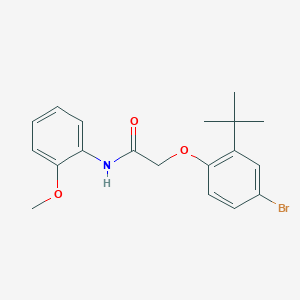 molecular formula C19H22BrNO3 B3473606 2-(4-bromo-2-tert-butylphenoxy)-N-(2-methoxyphenyl)acetamide 