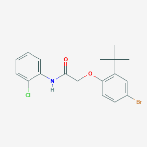 molecular formula C18H19BrClNO2 B3473613 2-(4-bromo-2-tert-butylphenoxy)-N-(2-chlorophenyl)acetamide 