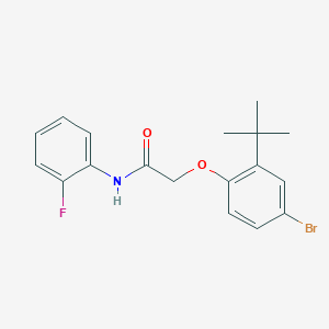 2-(4-bromo-2-tert-butylphenoxy)-N-(2-fluorophenyl)acetamide