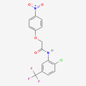 N-[2-chloro-5-(trifluoromethyl)phenyl]-2-(4-nitrophenoxy)acetamide