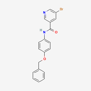 5-bromo-N-(4-phenylmethoxyphenyl)pyridine-3-carboxamide