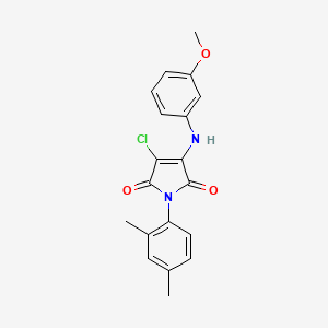 3-CHLORO-1-(2,4-DIMETHYLPHENYL)-4-[(3-METHOXYPHENYL)AMINO]-2,5-DIHYDRO-1H-PYRROLE-2,5-DIONE