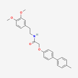 molecular formula C25H27NO4 B3473760 N-[2-(3,4-dimethoxyphenyl)ethyl]-2-[(4'-methyl-4-biphenylyl)oxy]acetamide 