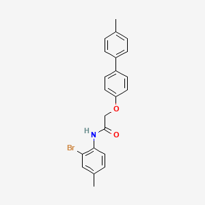 molecular formula C22H20BrNO2 B3473767 N-(2-bromo-4-methylphenyl)-2-[4-(4-methylphenyl)phenoxy]acetamide 