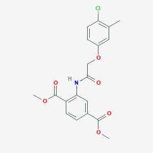 molecular formula C19H18ClNO6 B3473787 dimethyl 2-{[(4-chloro-3-methylphenoxy)acetyl]amino}terephthalate 