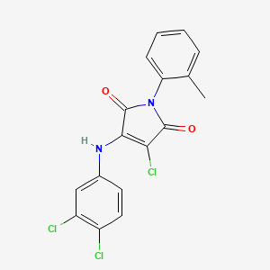 3-chloro-4-[(3,4-dichlorophenyl)amino]-1-(2-methylphenyl)-1H-pyrrole-2,5-dione