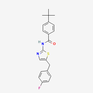 molecular formula C21H21FN2OS B3473819 4-tert-butyl-N-[5-[(4-fluorophenyl)methyl]-1,3-thiazol-2-yl]benzamide 