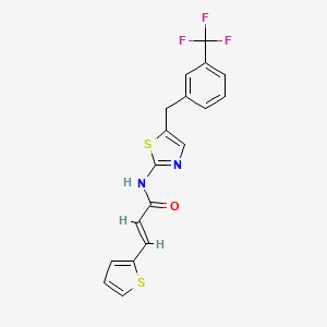 3-(2-thienyl)-N-{5-[3-(trifluoromethyl)benzyl]-1,3-thiazol-2-yl}acrylamide