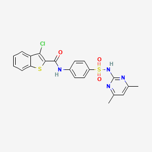 3-chloro-N-(4-(N-(4,6-dimethylpyrimidin-2-yl)sulfamoyl)phenyl)benzo[b]thiophene-2-carboxamide