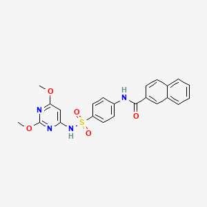 N-[4-[(2,6-dimethoxypyrimidin-4-yl)sulfamoyl]phenyl]naphthalene-2-carboxamide