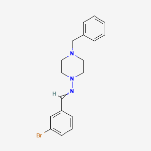 molecular formula C18H20BrN3 B3473854 4-benzyl-N-(3-bromobenzylidene)piperazin-1-amine 