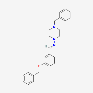 molecular formula C25H27N3O B3473856 4-benzyl-N-[3-(benzyloxy)benzylidene]-1-piperazinamine 