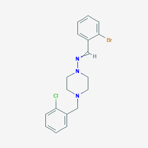 N-(2-bromobenzylidene)-4-(2-chlorobenzyl)-1-piperazinamine