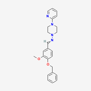 N-[4-(benzyloxy)-3-methoxybenzylidene]-4-(2-pyridinyl)-1-piperazinamine