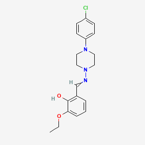 2-({[4-(4-chlorophenyl)-1-piperazinyl]imino}methyl)-6-ethoxyphenol