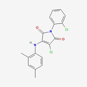 3-CHLORO-1-(2-CHLOROPHENYL)-4-[(2,4-DIMETHYLPHENYL)AMINO]-2,5-DIHYDRO-1H-PYRROLE-2,5-DIONE