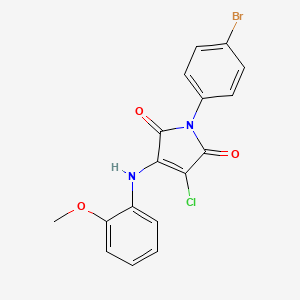 1-(4-bromophenyl)-3-chloro-4-[(2-methoxyphenyl)amino]-1H-pyrrole-2,5-dione