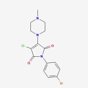 1-(4-bromophenyl)-3-chloro-4-(4-methyl-1-piperazinyl)-1H-pyrrole-2,5-dione