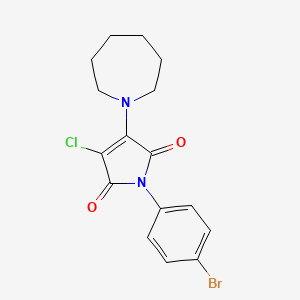 molecular formula C16H16BrClN2O2 B3473962 3-(1-azepanyl)-1-(4-bromophenyl)-4-chloro-1H-pyrrole-2,5-dione CAS No. 6141-10-2