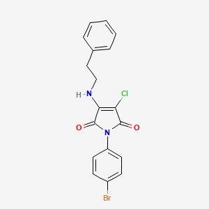 molecular formula C18H14BrClN2O2 B3473970 1-(4-bromophenyl)-3-chloro-4-[(2-phenylethyl)amino]-1H-pyrrole-2,5-dione 