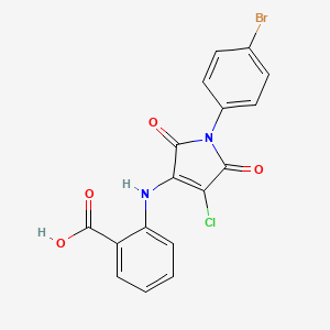 molecular formula C17H10BrClN2O4 B3473971 2-[[1-(4-Bromophenyl)-4-chloro-2,5-dioxopyrrol-3-yl]amino]benzoic acid 