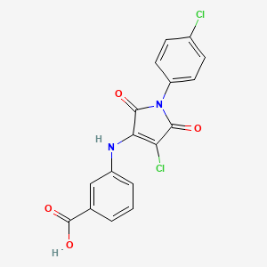 molecular formula C17H10Cl2N2O4 B3473974 3-[[4-Chloro-1-(4-chlorophenyl)-2,5-dioxopyrrol-3-yl]amino]benzoic acid 