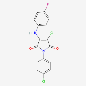 3-chloro-1-(4-chlorophenyl)-4-[(4-fluorophenyl)amino]-1H-pyrrole-2,5-dione