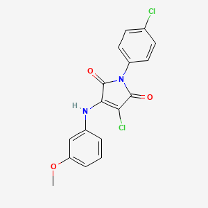 3-CHLORO-1-(4-CHLOROPHENYL)-4-[(3-METHOXYPHENYL)AMINO]-2,5-DIHYDRO-1H-PYRROLE-2,5-DIONE