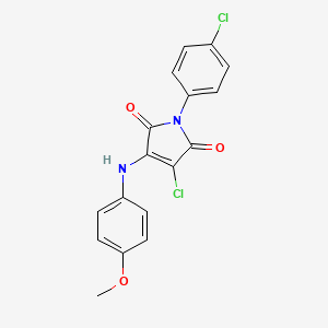 3-CHLORO-1-(4-CHLOROPHENYL)-4-[(4-METHOXYPHENYL)AMINO]-2,5-DIHYDRO-1H-PYRROLE-2,5-DIONE