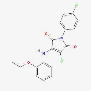 3-Chloro-1-(4-chlorophenyl)-4-(2-ethoxyanilino)pyrrole-2,5-dione