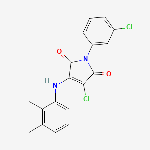 3-CHLORO-1-(3-CHLOROPHENYL)-4-[(2,3-DIMETHYLPHENYL)AMINO]-2,5-DIHYDRO-1H-PYRROLE-2,5-DIONE